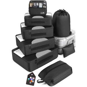 8Set Packing Cubes for Suitcases,Travel Essentials for Carryon,Luggage Organizer